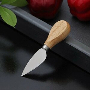 Нож для сыра Доляна «Ломоть», ручка из гевеи, 12,13 см