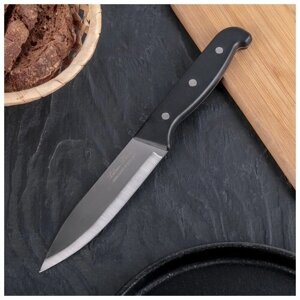 Нож кухонный «Классик» универсальный, лезвие 13 см, чёрная пластиковая ручка
