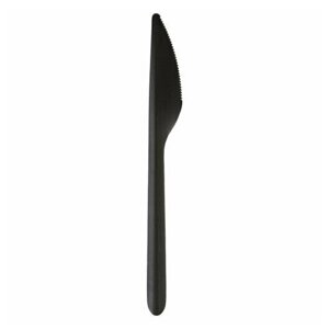 Нож одноразовый полипропиленовый 173 мм, черный, премиум, взлп, 4031Ч, 1000 штук