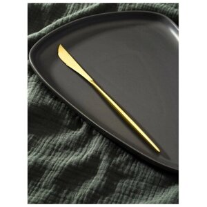 Нож столовый из нержавеющей стали Magistro «Фолк», h=22 см, цвет золотой