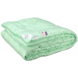 Одеяло AlViTek Бамбук Люкс, классическое теплое, 200 x 220 см, зеленый/белый