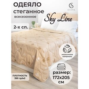 Одеяло SELENA Sky Line Верблюжья шерсть, всесезонное, 2 спальное, 172х205 см