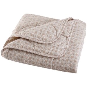 Одеяло Текс-Дизайн Лен-Хлопок, легкое, 200 х 200 см, коричневый