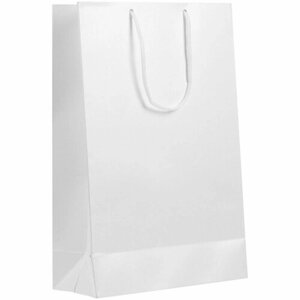 Пакет бумажный «Блеск», средний, белый, 23х35х10 см, бумага