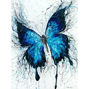 Плакат, постер на бумаге Butterfly/Бабочка/искусство/арт/абстракция/творчество. Размер 42 на 60 см