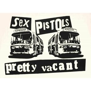 Плакат, постер на бумаге Sex Pistols-Pretty Vacant/Секс пистолс-Петти Вакант. Размер 60 х 84 см