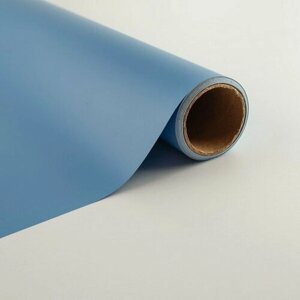 Плёнка для цветов упаковочная пудровая "Синий", 50 мкм, 0.5 x 10 м