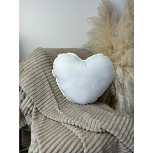 Подушка Сердце, белое, 47х40 см