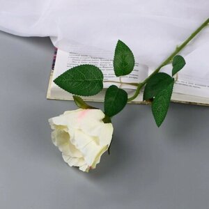 Poetry in flowers Цветы искусственные "Роза чайная экстра" d-7 см 44 см, белый