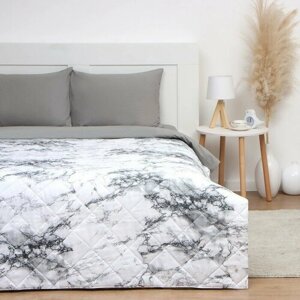 Покрывало LoveLife 2 сп White marble, 180*2105см, микрофайбер, 100% п/э