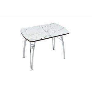 Раздвижной стол Интерьер-Центр Интерьер мрамор белый тонкий 110x70x76.5 см
