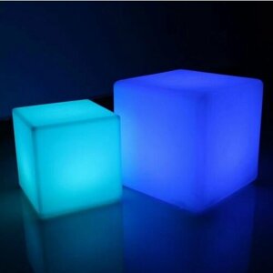 Разноцветный ночник куб Jellymoon 20 см, от сети 220В