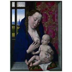 Репродукция на холсте Мадонна с младенцем (The Virgin and Child)6 Баутс Дирк 40см. x 54см.