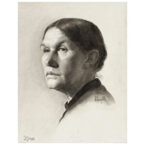 Репродукция на холсте Портрет женщины №10 Сегал Лазарь 40см. x 52см.