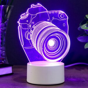 RISALUX Светильник "Фотоаппарат" LED RGB от сети 9,5х12х17см