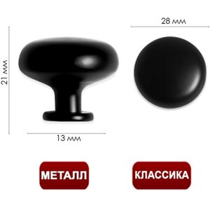 Ручка кнопка тундра PK036BL, черная