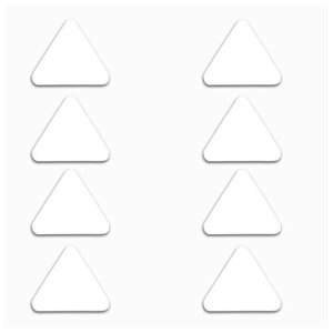 Ручка мебельная кнопка H99, белый треугольник пластик ( 8 шт. )