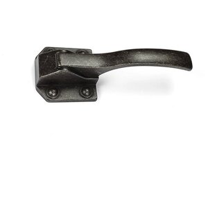 Ручка-скоба мебельная, Giusti, Черное железо, винтаж, 32/141 мм, Аутентик, Италия