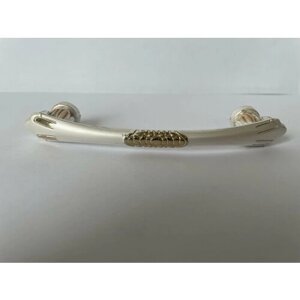 Ручки для мебели скоба White pearl , 96 мм, металл, цвет белый перламутр