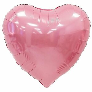 Сердце Нежно-розовое / Baby Pink, фольгированный шар, 81 см, 3 шт.