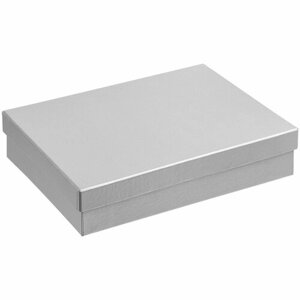 Серебристая подарочная коробка для упаковки 22х15х5 см, набор для праздника