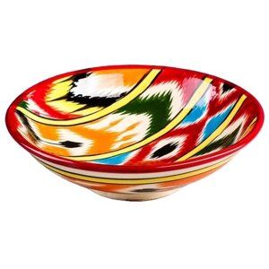 Шафран Тарелка суповая Риштанская Керамика Атлас 23 см 9093591 разноцветный 23 см 1 1100 мл