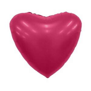 Шар фольгированный 19" сердце, цвет Мистик Viva Magenta (комплект из 25 шт)