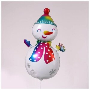 Шар фольгированный 24"Радостный снеговик»
