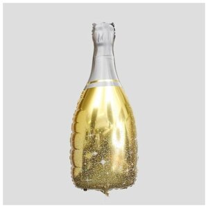 Шар фольгированный 40"Бутылка шампанского», цвет золотой