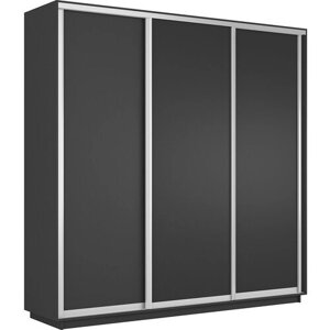 Шкаф купе для одежды, цвет Серый Диамант, 220Х210Х60 (ВхШхГ), 3 двери ДСП/ДСП/ДСП