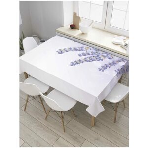 Скатерть прямоугольная JoyArty на кухонный стол "Букет лаванды" из оксфорда, 120x145 см