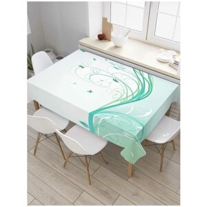Скатерть прямоугольная JoyArty на кухонный стол "Лента природы" из оксфорда, 120x145 см