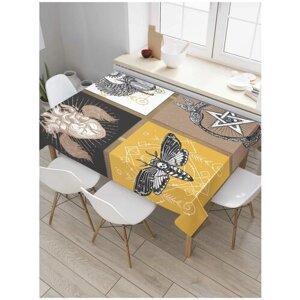 Скатерть прямоугольная JoyArty на кухонный стол "Магические символы" из оксфорда, 180x145 см