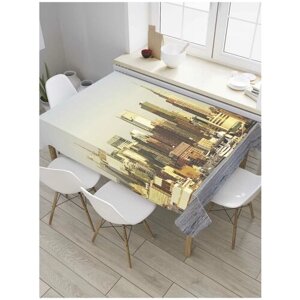 Скатерть прямоугольная JoyArty на кухонный стол "Нью Йорк издали" из оксфорда, 120x145 см