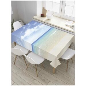 Скатерть прямоугольная JoyArty на кухонный стол "Пляжные красоты" из оксфорда, 180x145 см