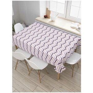 Скатерть прямоугольная JoyArty на кухонный стол "Волнистые полосы" из оксфорда, 120x145 см