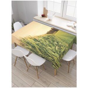 Скатерть прямоугольная JoyArty "Урожай кукурузы" из сатена, 180x145 см