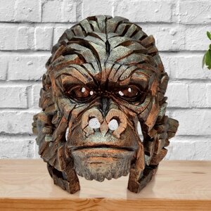 Скульптура Голова гориллы ТД карс высота 30 см цвет бронзовый