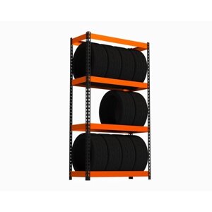Стеллаж Metalex серия TIRES 2200х1800х600 оранжево-чёрный
