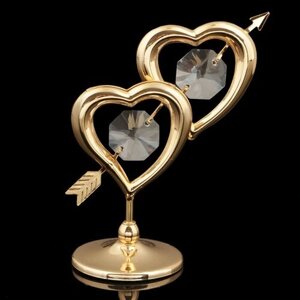 Сувенир «Сердца», 763 см, с кристаллами