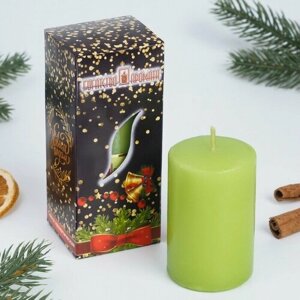 Свеча ароматическая новогодняя "Тепла и уюта", 46 см, имбирное печенье, в коробке