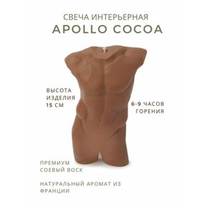 Свеча фигурная 15см Мужской торс COCOA, 1шт, с ароматом шоколада