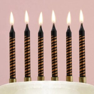 Свечи для торта «Happy birthday», 6 шт, 9 х 15 см.