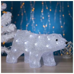Светодиодная фигура «Медведь» 45 23 15 см, акрил, 40 LED, 220 В, свечение белое