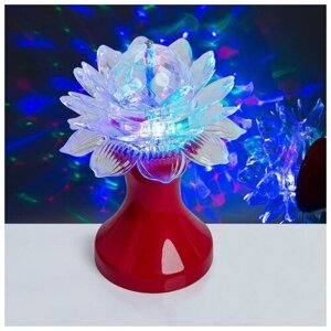 Световой прибор Luazon Lighting хрустальный шар "Цветок" диаметр 12, 5 см, 220 В, красный (3622819)
