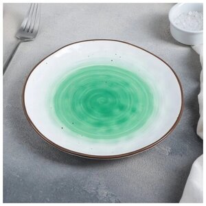 Тарелка Доляна «Космос», d=19 см, цвет зелёный