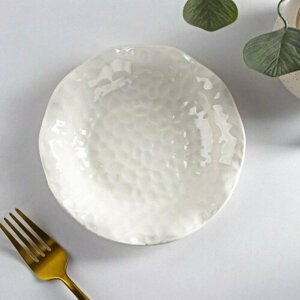 Тарелка керамическая пирожковая «Воздушность», 220 мл, d=15 см, цвет белый (комплект из 7 шт)
