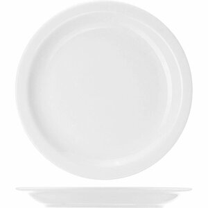 Тарелка мелкая "Ameryka" круглая, 21х21х2,2 см, белый, фарфор, Lubiana, 0131