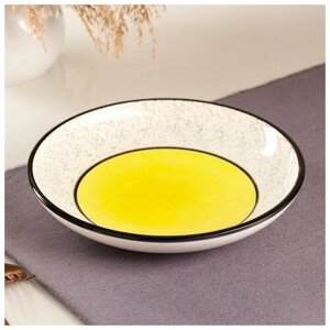 Тарелка "Персия" глубокая керамика желтая 20 см 550 мл Иран