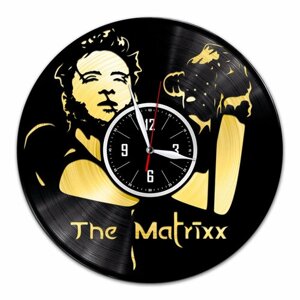 The Matrixx - настенные часы из виниловой пластинки (с золотой подложкой)